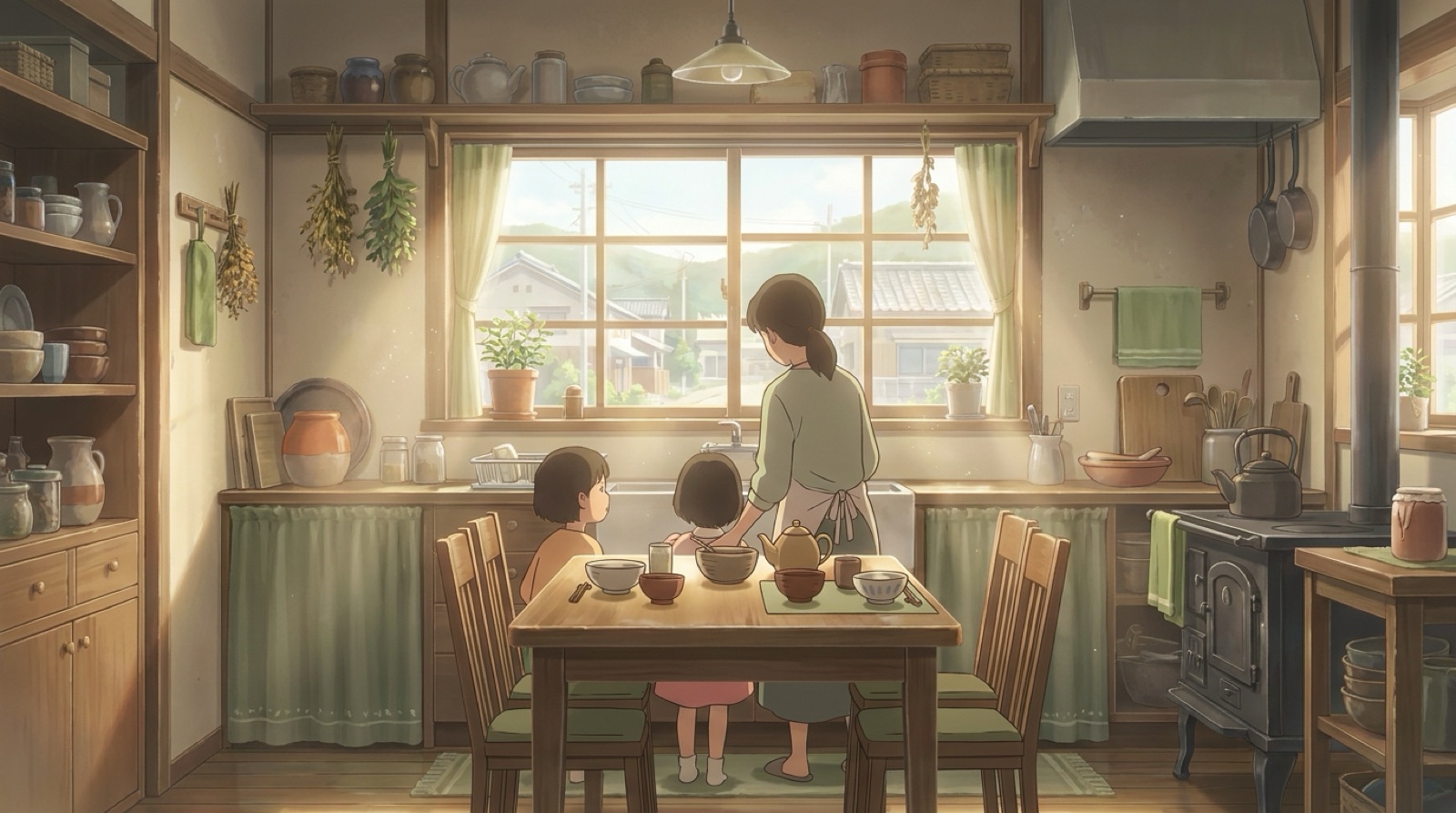 A calm family morning