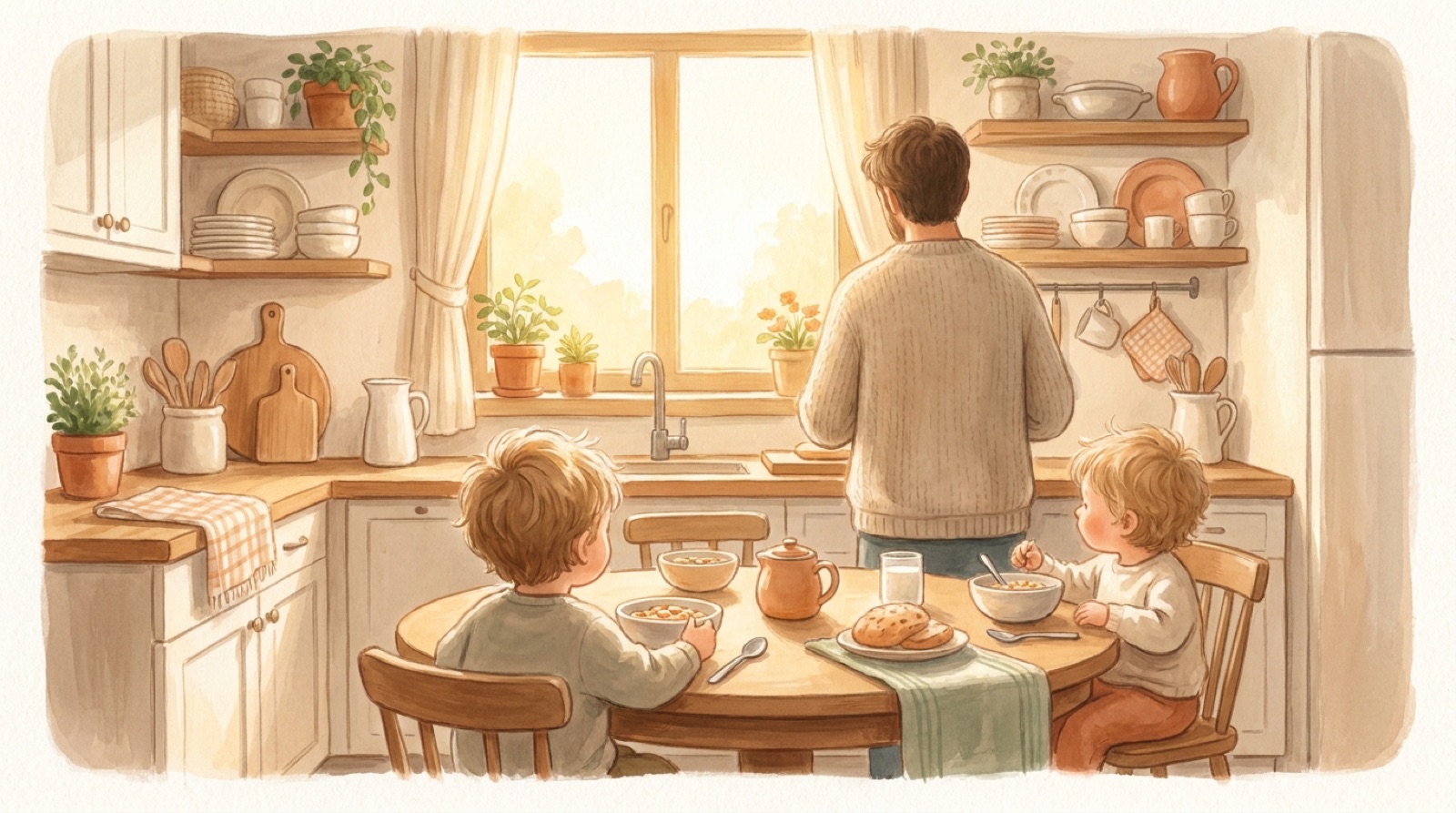 A painterly family morning